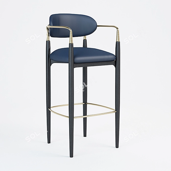 Elegant Nahema Bar Stool by Koket 3D model image 1