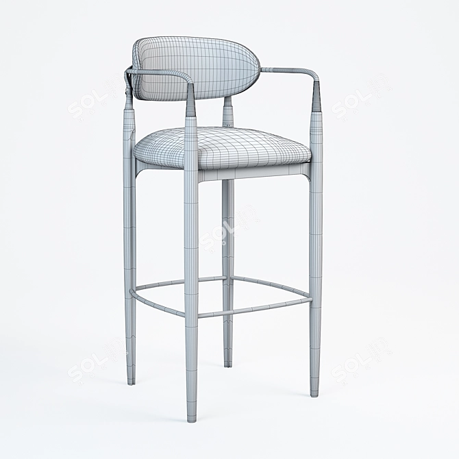 Elegant Nahema Bar Stool by Koket 3D model image 3