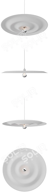 Sleek Scandinavian Lighting Duo: w171 Alma Pendant & Wall Light 3D model image 2