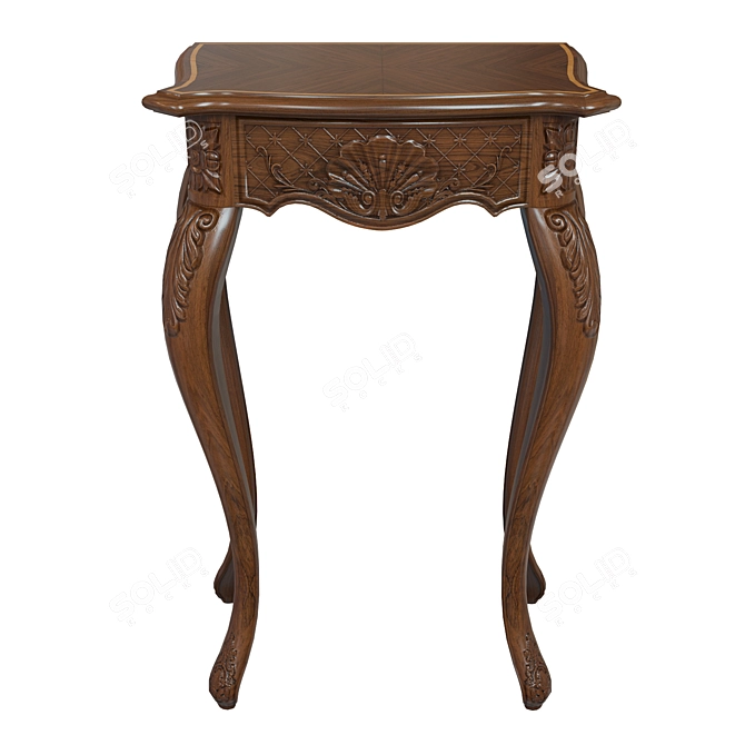 Elegant Wood Console Table 3D model image 1