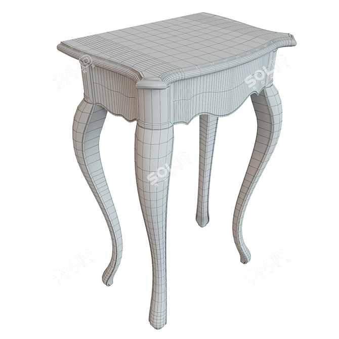 Elegant Wood Console Table 3D model image 3