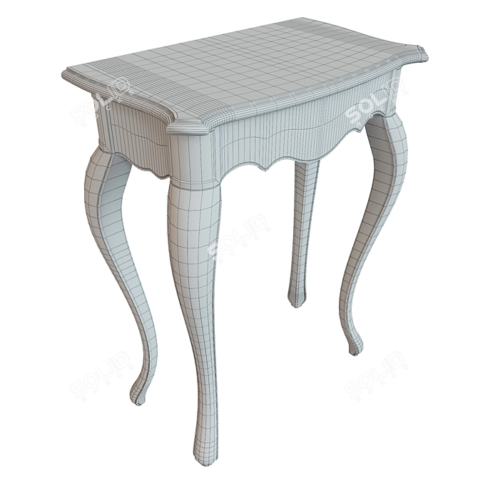 Elegant Wood Console Table 3D model image 3