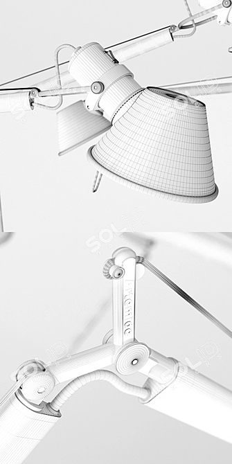 Tolomeo Aluminum Table Lamp 3D model image 3