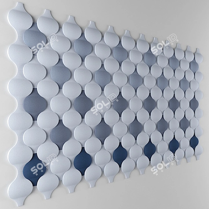 Fluffo Flow 3D Wall Panel 3D model image 1