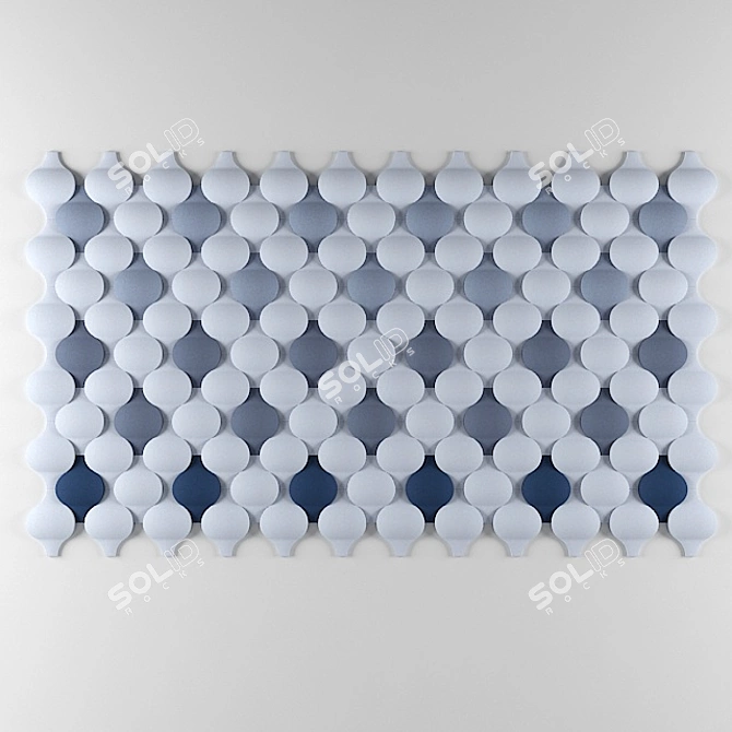 Fluffo Flow 3D Wall Panel 3D model image 2