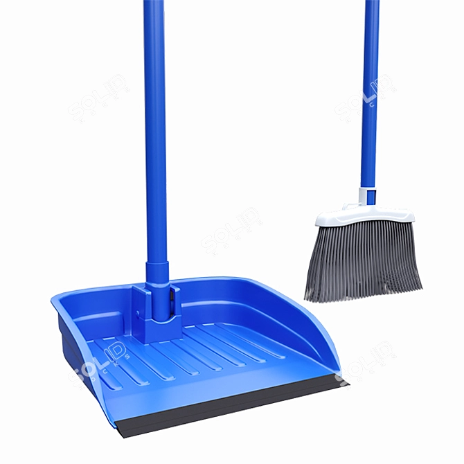 Efficient Broom Dustpan Set 3D model image 2
