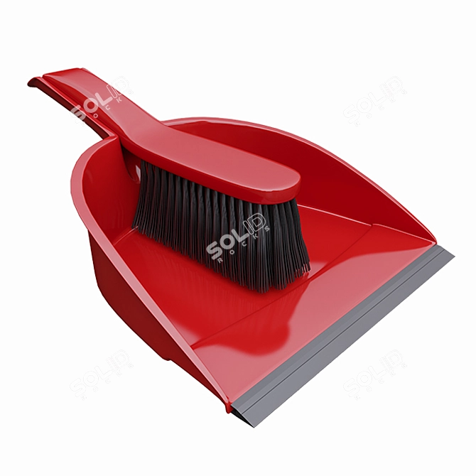 Essential Dustpan & Brush 3D model image 1