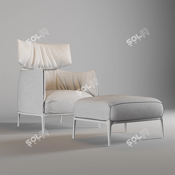 Luxury Reimagined: Archibald Armchair 3D model image 2