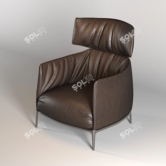 Luxury Reimagined: Archibald Armchair 3D model image 3