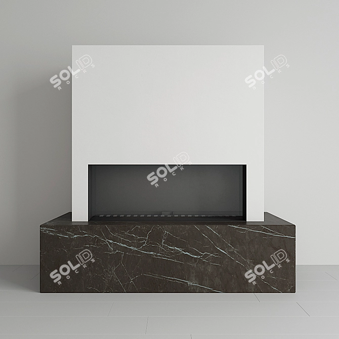 Leo 100: Panoramic Natural Gas Fireplace 3D model image 1