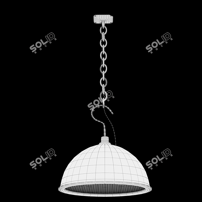 Industrial Loft Hanging Lamp 3D model image 2