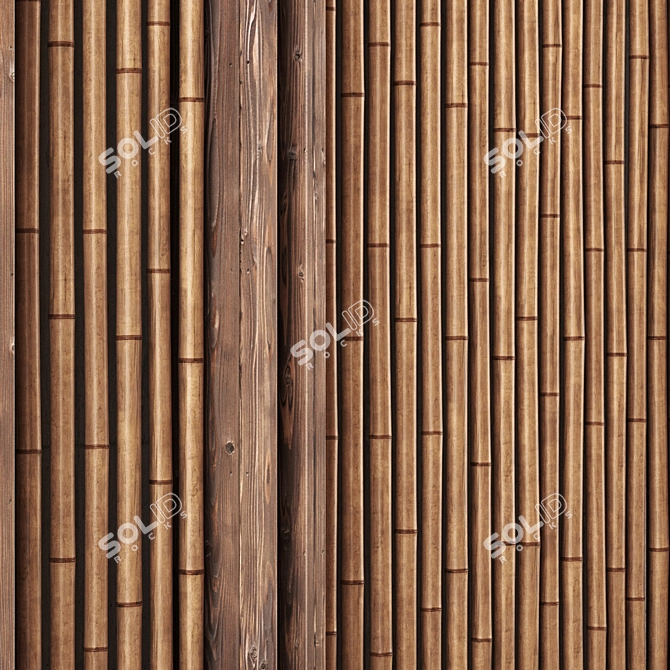 Smooth Bamboo Decoration Branch 3D model image 2