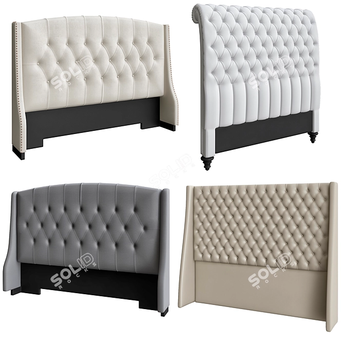 Luxury Headboards for Ultimate Comfort 3D model image 1