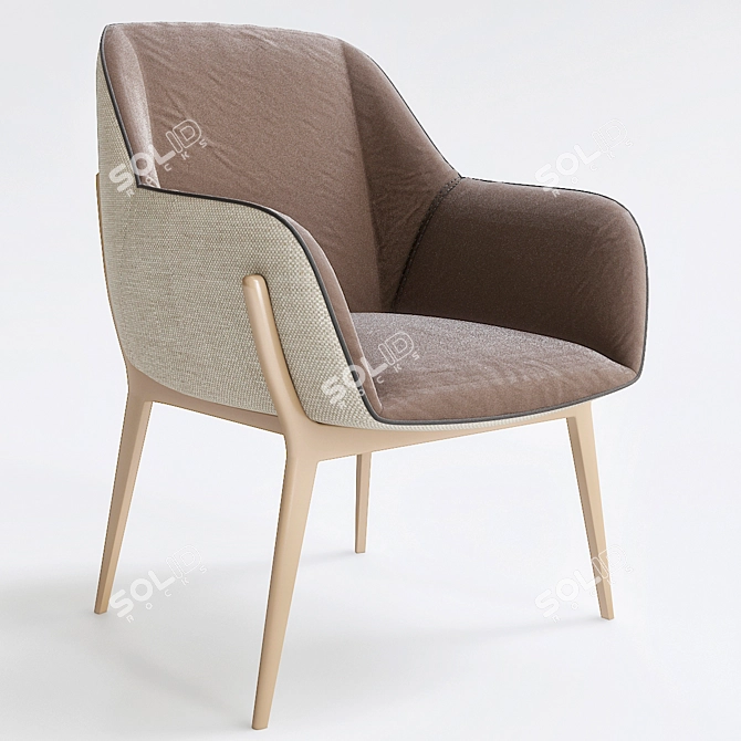 Cozy Nest Armchair 3D model image 1