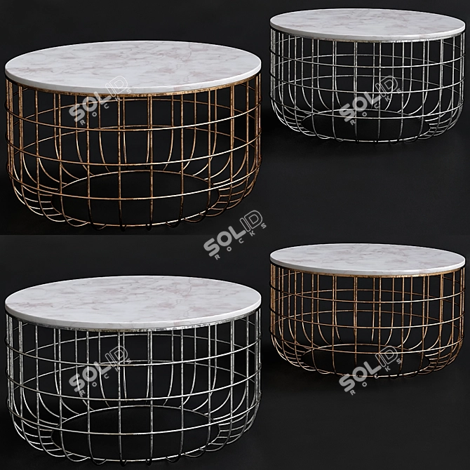 Modern Minimalist Memphis Table 3D model image 1