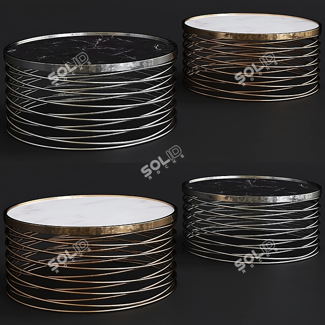 Elegant Albi Side Table 3D model image 1