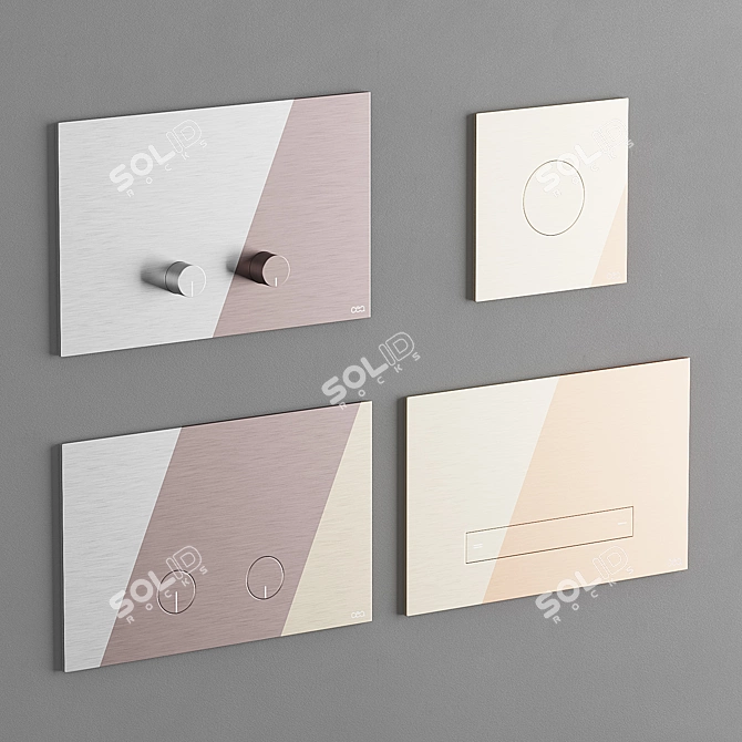 Elegant CEA WC Plates 3D model image 2