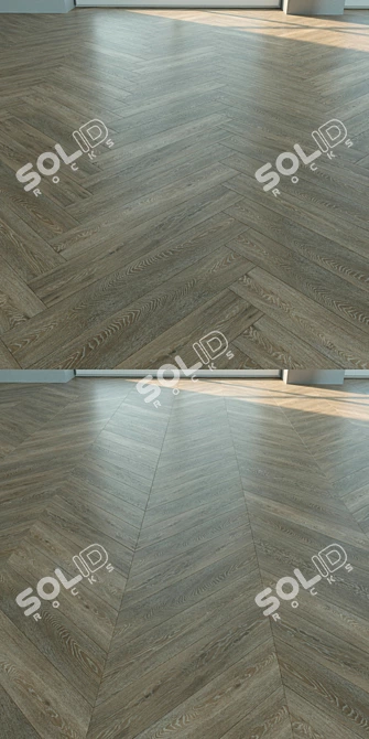 Natural Wood Parquet Flooring 3D model image 3