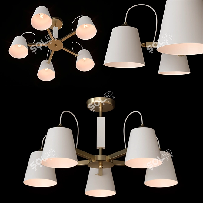 Eurosvet Frozen Ceiling Chandelier - Elegant Lighting Solution 3D model image 1