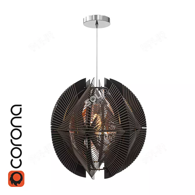 Zuo Modern Centari Ceiling Lamp: Sleek and Stylish Illumination 3D model image 1