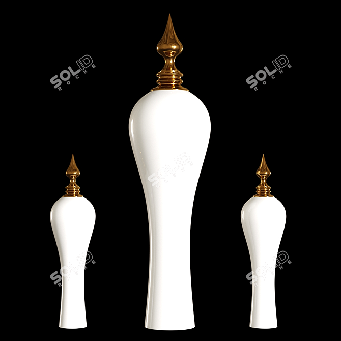 Elegant Thai-inspired Pendant Light 3D model image 1