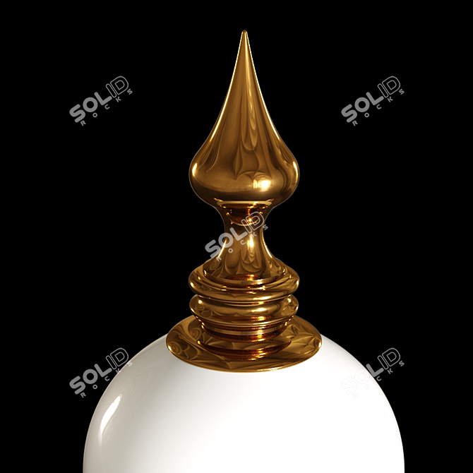 Elegant Thai-inspired Pendant Light 3D model image 2