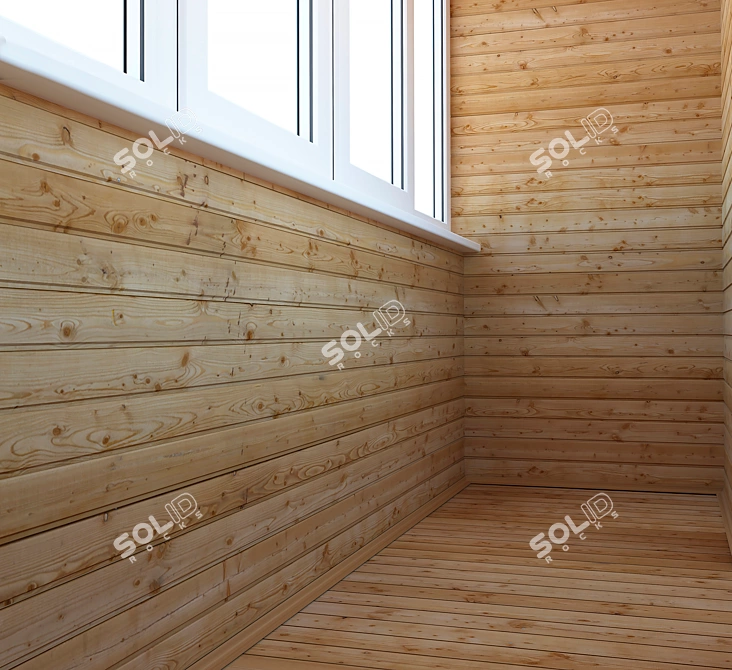 10cm Wood Paneling 3D model image 1