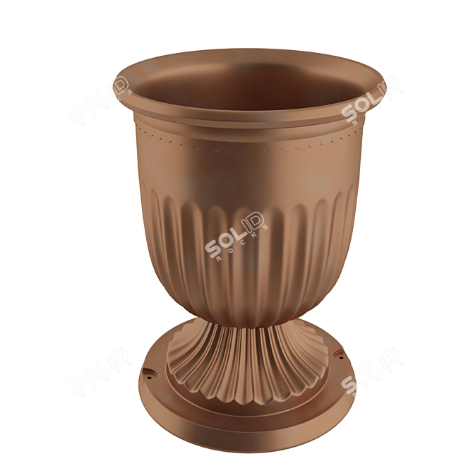 Elegant Street Urn 3D model image 1