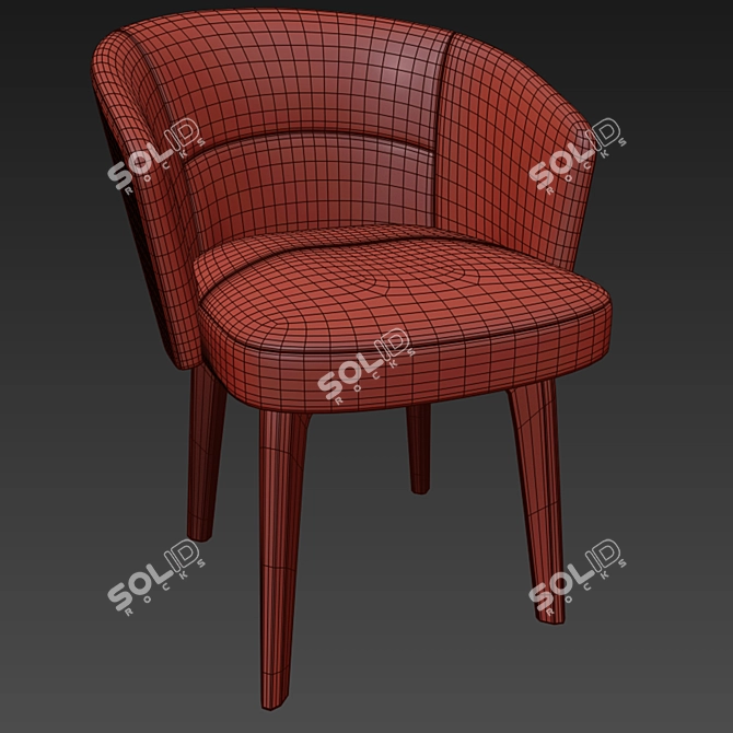 Elegant Minotti Amelie Chair: Perfect Proportions, Exquisite Design 3D model image 3