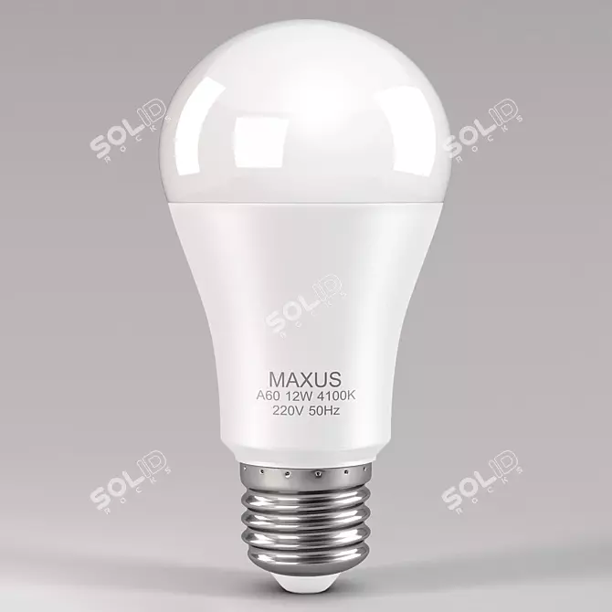 Title: MAXUS A60 12W 4100K Lamp 3D model image 1