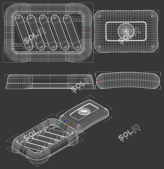 Sleek Ceramic Soap Dish 3D model image 3