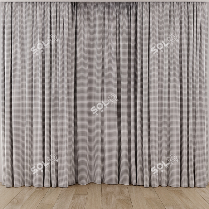 Elegant Drapery Set 3D model image 3