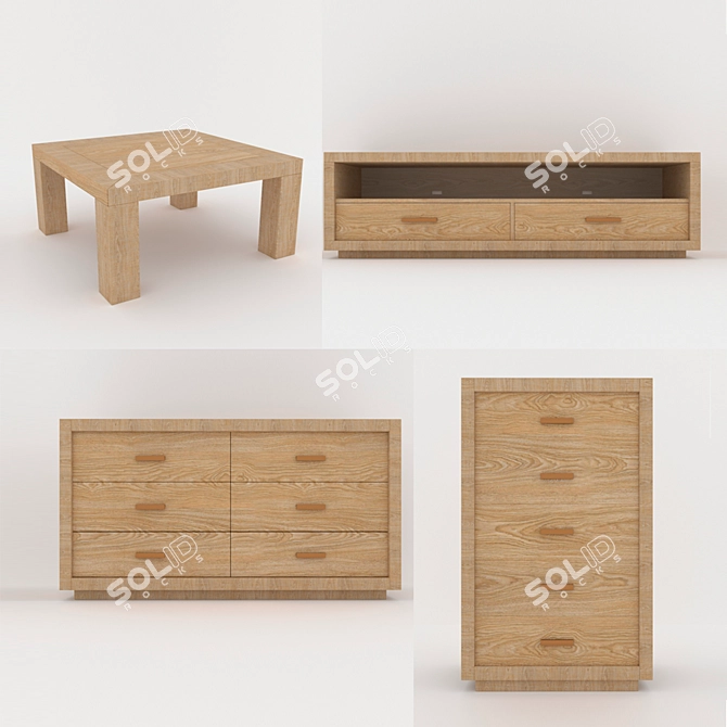 Value Shabi Modern Style Furniture Set 3D model image 1