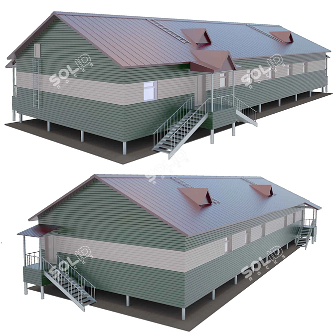 Modular Club for Remote Sites 3D model image 1