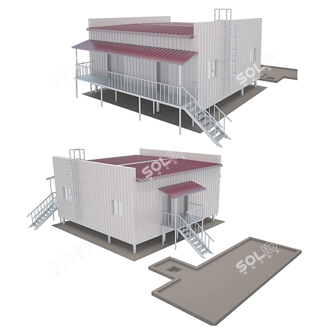 Modular Pumping Station 3D model image 1