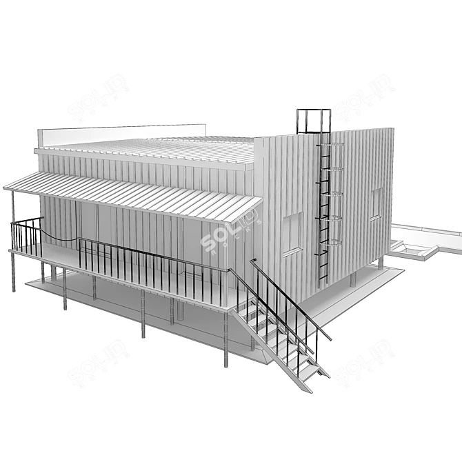 Modular Pumping Station 3D model image 2