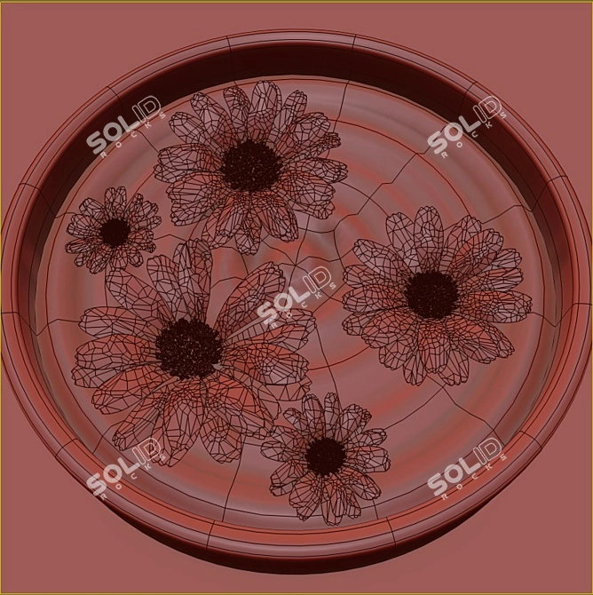 Blooming Beauty: Calendula Flower Set 3D model image 1