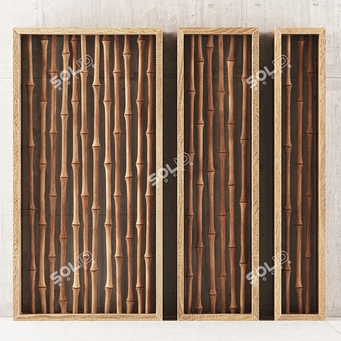 Bamboo Bliss Art Piece 3D model image 1