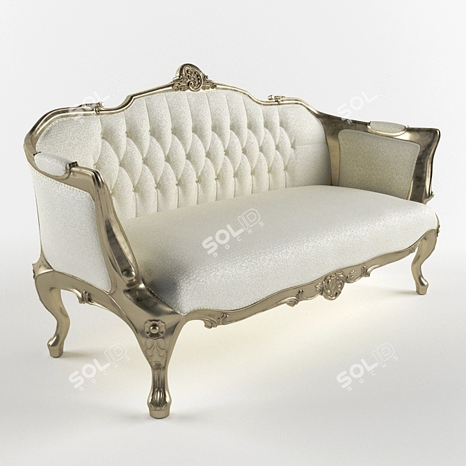 Antique Gold Gironde Sofa by La Maison 3D model image 1