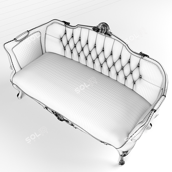 Antique Gold Gironde Sofa by La Maison 3D model image 3