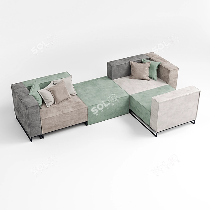 Modern Comfort Kanapa: Stylish 2013 Design 3D model image 1