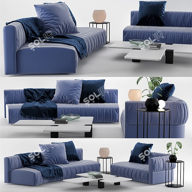 Freeman Lounge Sofa: Ultimate Comfort and Elegance 3D model image 1