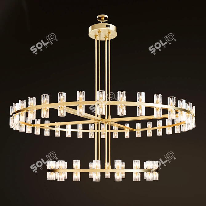 Luxury Coastal Chic Chandelier 3D model image 1