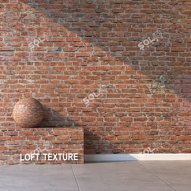 Sleek Brick Texture - Seamless & High Resolution 3D model image 2