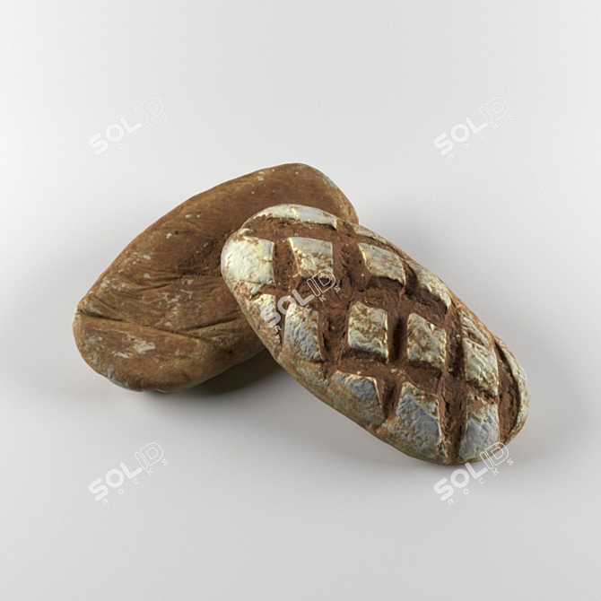 Title: Virtual Reality Bread Loaf - Realistic VR Model 3D model image 1