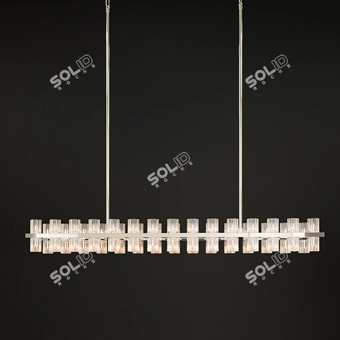 Elegant Arcachon Linear Chandelier 3D model image 3