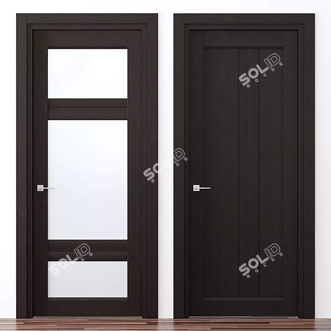 VARIO Collection: Solid Wood Door 3D model image 1