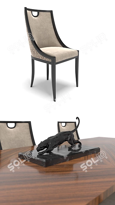 Elegant Karab & Kemp Dining Set 3D model image 3