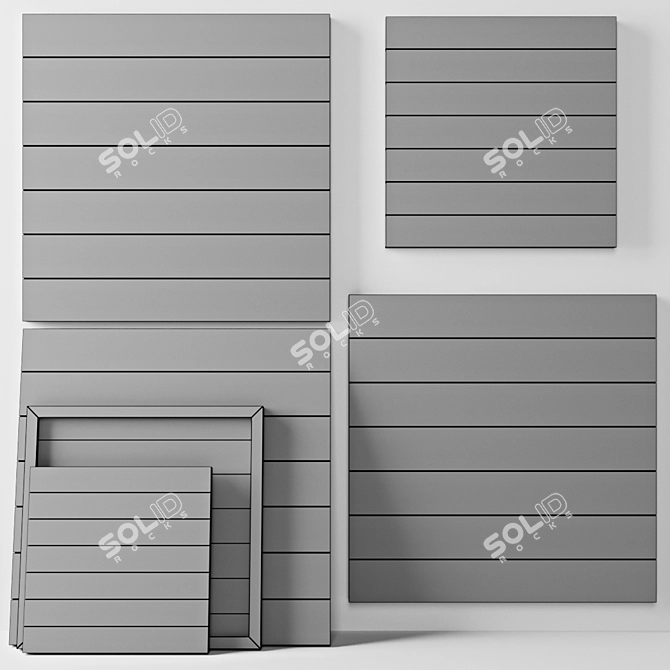 Title: Wooden Panels by Marmont Hill 3D model image 3