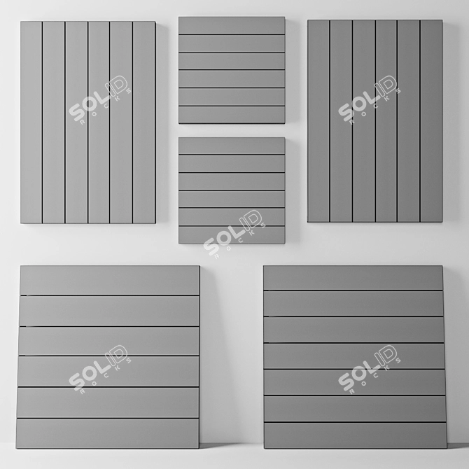 Seaside Wooden Panels by Marmont Hill 3D model image 3